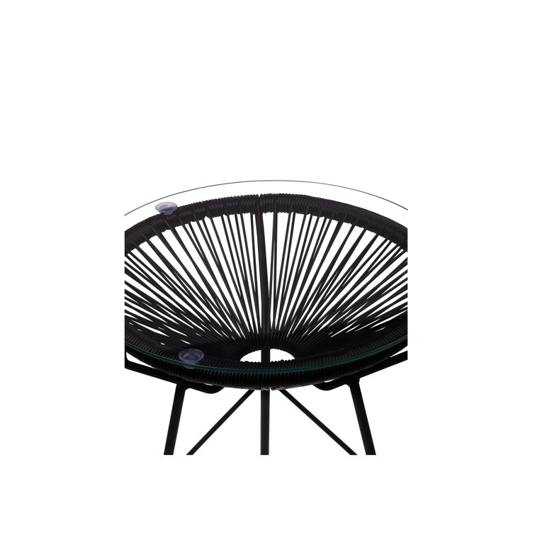 FANCY DECOR Glass Outdoor Side Table Wayfair